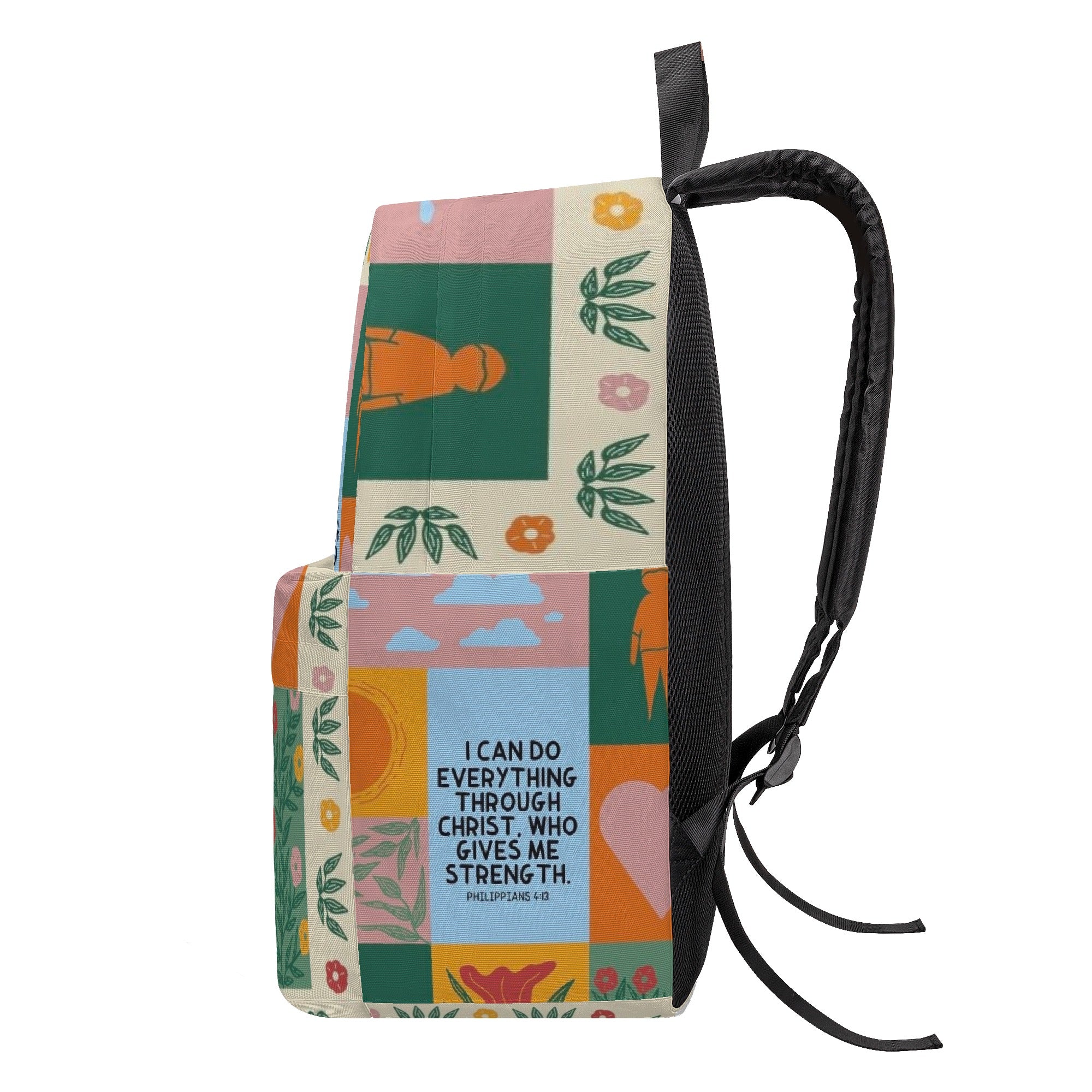 Philippians 4:13 Backpack, I Can Do Everything Through Christ Backpack, Christian Inspirational Backpack, Bible Verse Faith School Bag, Motivational Gift.PLAF45